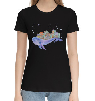 Женская Хлопковая футболка Сказочный кит