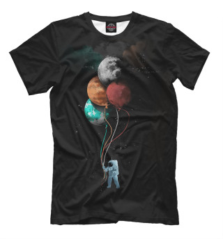 Мужская футболка Путешествие Космонавта