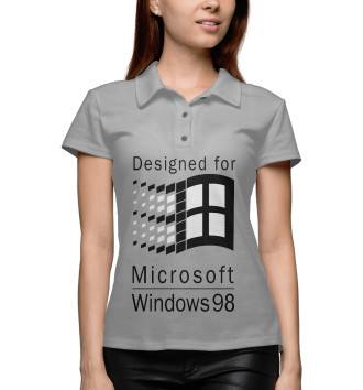 Женское Поло Microsoft Wiindows 98