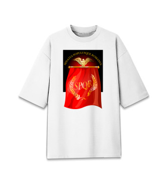 Мужская Хлопковая футболка оверсайз Символ Древнего Рима