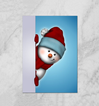 Плакат Снеговик