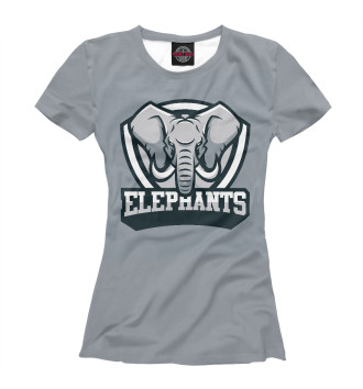 Женская Футболка Elephants