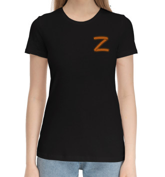 Женская Хлопковая футболка Zа | Георгиевская лента