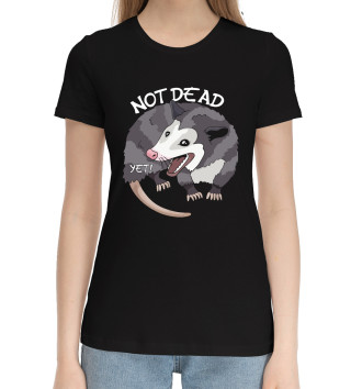 Женская Хлопковая футболка Not dead