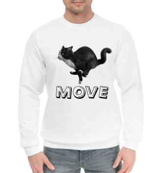 Мужской Хлопковый свитшот Move cat