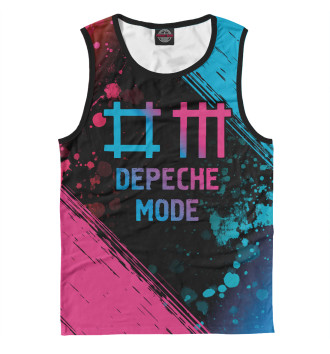 Мужская Майка Depeche Mode Neon Gradient (colors)