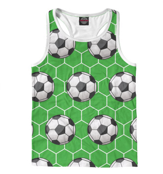 Мужская Борцовка Футбольные мячи на зеленом фоне