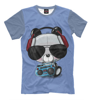Футболка для мальчиков Панда в очках и наушниках