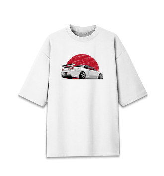 Мужская Хлопковая футболка оверсайз Nissan Skyline