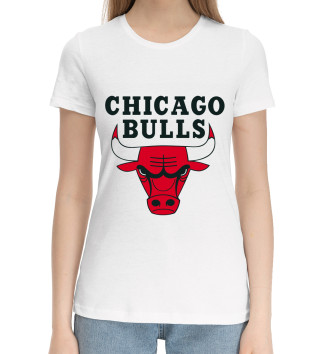 Женская Хлопковая футболка Chicago Bulls
