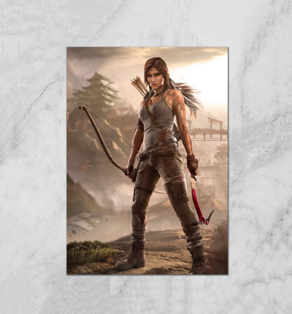 Плакат с изображением Tomb Raider цвета Белый