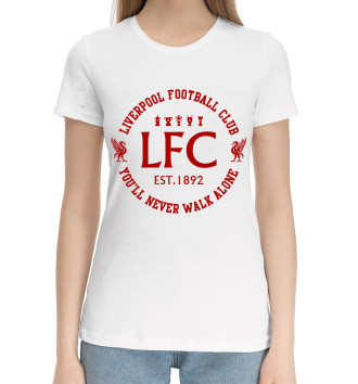 Женская Хлопковая футболка Ливерпуль