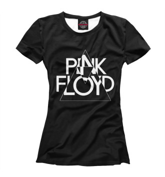 Женская Футболка Pink Floyd белый логотип