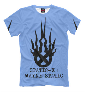 Мужская Футболка Static-X | Wayne Static Blue