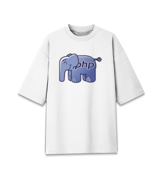 Мужская Хлопковая футболка оверсайз Php elephant