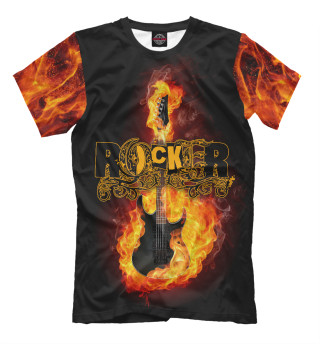 Женская футболка Fire Guitar Rocker