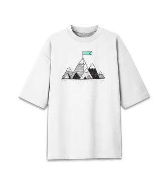 Женская Хлопковая футболка оверсайз Покорение эвереста