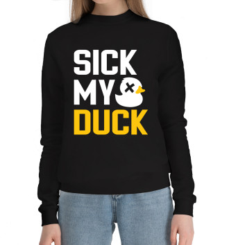 Женский Хлопковый свитшот Sick my duck
