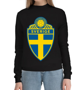 Женский Хлопковый свитшот Сборная Швеции