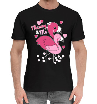 Мужская Хлопковая футболка Фламинго