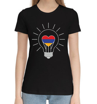 Женская Хлопковая футболка Сияй, Армения