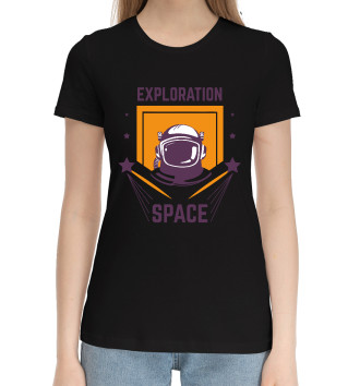 Женская Хлопковая футболка Исследование Космоса