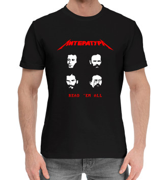 Мужская Хлопковая футболка Metallica / Литература.