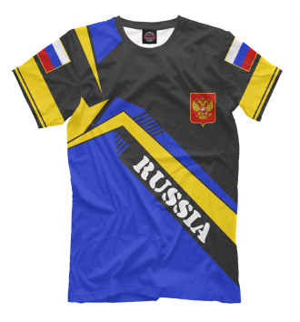 Футболка для мальчиков Флаг РФ с жёлтой полосой