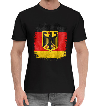 Мужская Хлопковая футболка Флаг Германии