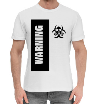 Мужская Хлопковая футболка Warning Virus