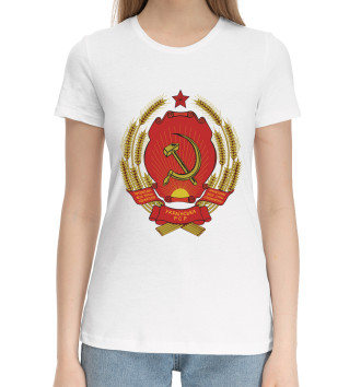 Женская Хлопковая футболка Украинская ССР