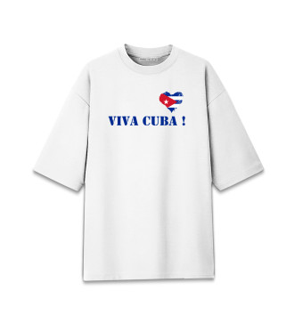 Мужская Хлопковая футболка оверсайз Viva Cuba!