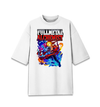 Женская Хлопковая футболка оверсайз Fullmetal Alchemist