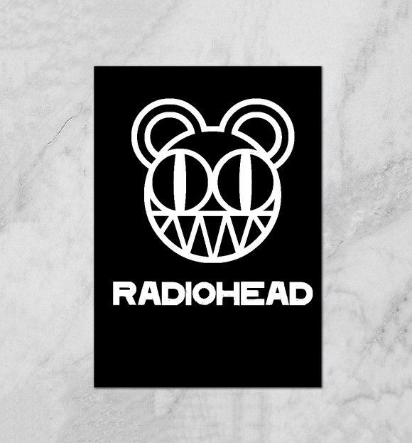 Плакат с изображением Radiohead цвета Белый