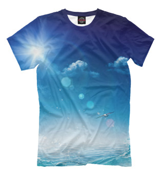 Женская футболка Синее небо и море