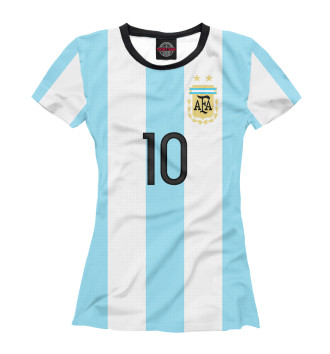 Женская Футболка Месси Форма Сборной Аргентины