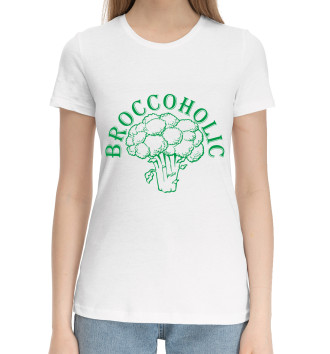 Женская Хлопковая футболка Брокоголик