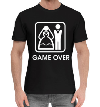 Мужская Хлопковая футболка Game over