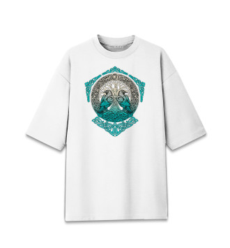 Хлопковая футболка оверсайз для мальчиков Вороны Одина