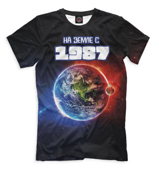 Женская футболка На Земле с 1987