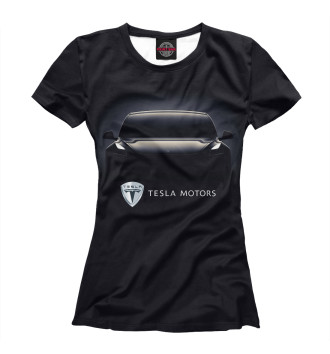 Женская Футболка Tesla Model 3