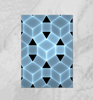 Плакат Blue cube