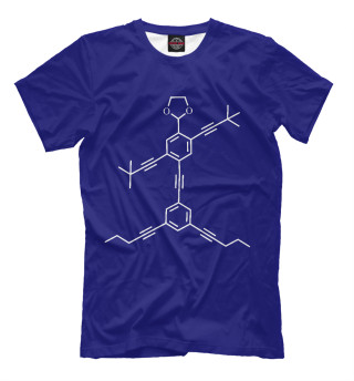 Мужская футболка Химия Нанопуты Синий фон