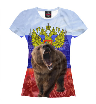 Футболка для девочек Русский медведь