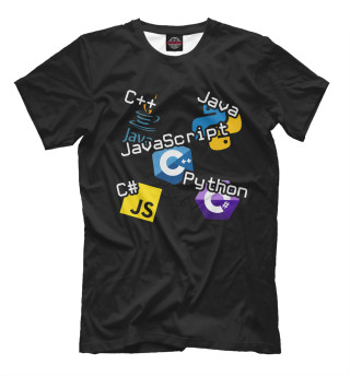 Мужская футболка Языки программирования