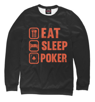 Свитшот для девочек Eat Sleep Poker