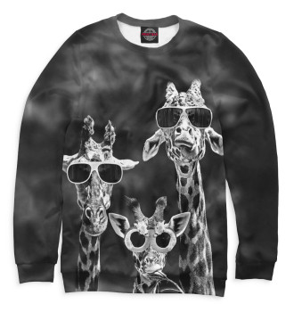 Мужской Свитшот Жирафы в очках