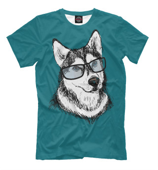 Мужская футболка Собачка в очках