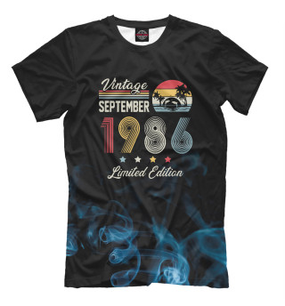 Мужская футболка Vintage September 1986