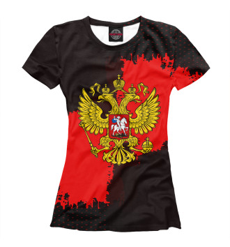 Женская Футболка Russia collection 2018 RED